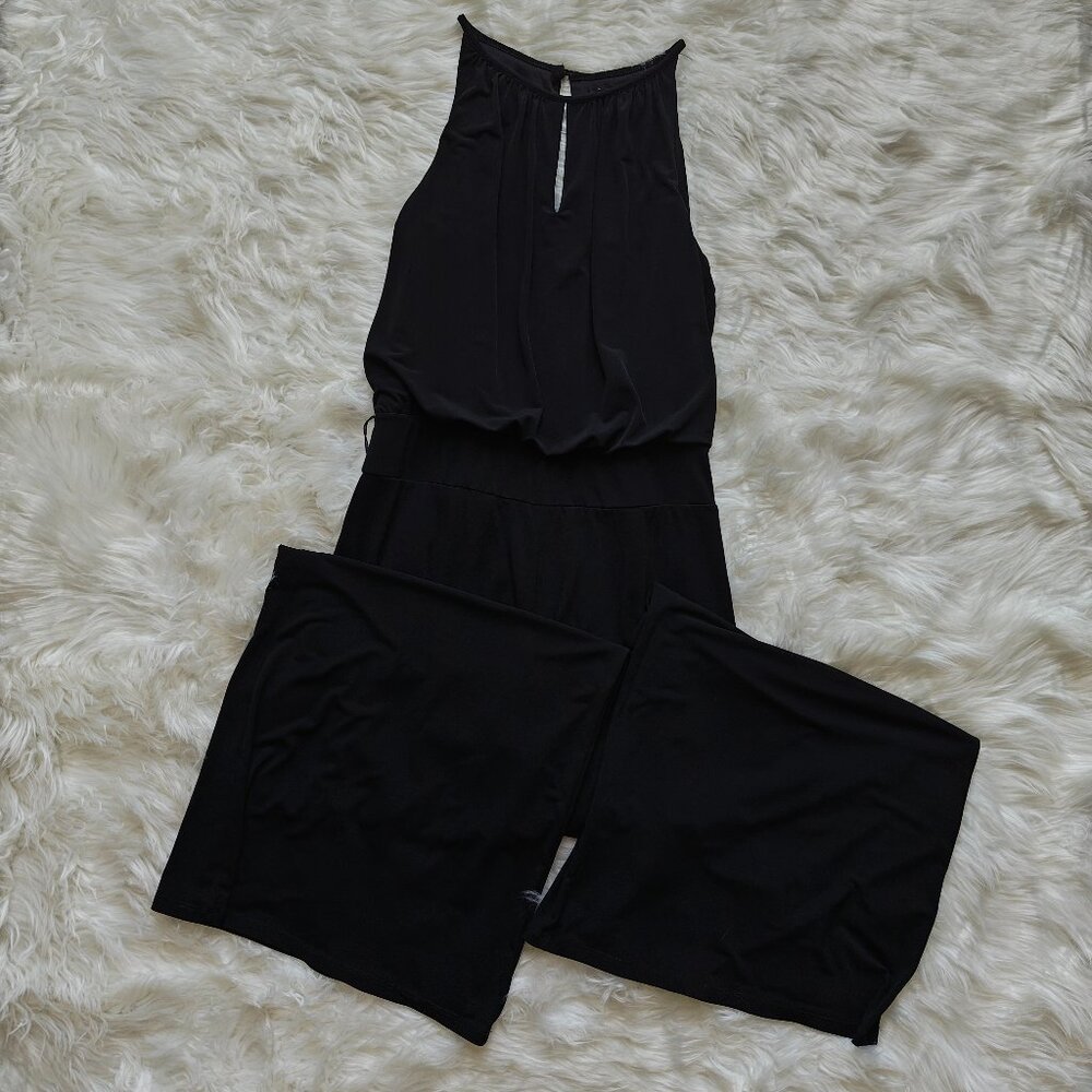 White House Black Market Black Wide Leg Sleeveless Jumpsuit, SIZE Medium